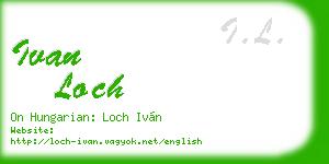 ivan loch business card